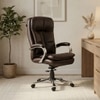 Ettorez Grace Ultra Premium Leatherette Office Chair In Brown Colour