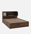 Kambry Solid Wood King  Size Upholstered Bed With Box Storage (Provincial Teak Finish)