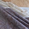 Beige Geometric 270 TC Glaze Cotton Fitted Queen Size Bedsheet With 2 Pilllow Covers