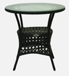 Esperance  Wicker Table And Chair Set In Black Finish