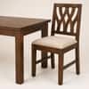 Globally Indian Prisha Solid Sheesham Wood 6 Seater Dining Table Set 6 Chairs Beige