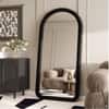 The Artment Unbreakable Black Arch Puff Floor Mirror (160 x 50) cm