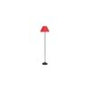 Schylar Red Fabric Floor Lamp with Black Iron Base