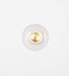 Axton Integrated Single Light Led Wall Fitting In Brass Finish Metal With Frosted White Glass