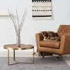Albertoni Round Coffee Table With Ms Gold Base