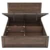Toledo Solid Wood King Hydraulic Storage Bed with Bedside Table (Standard) – Danish Walnut Finish