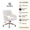Doe Buck Lotsee Modern White Boucle Office Chair