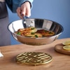 Metalsmith Geometric Metal Trivet Gold Heat Resistant Table Protector