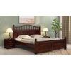 Axis Solid Wood King Size Non Storage Bed In Walnut Finish