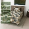 Multicolor Geomertrical 210 TC Mix Cotton Flat Single Bed Size Bedsheet With 1 Pillow Cover From Threads