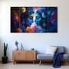 The Castle Decor Radha Krishna Spiritual Wall Art Framed Painting 27x48 Inch (Style 2)