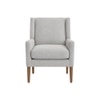 Leston Boucle Fabric Lounge Chair in White Colour