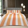 Zane Orange Geometric 350 TC Cotton Flat Queen Size Bedsheet with 2 Pillow Covers – Threads