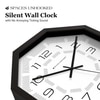 Octagon Wooden Wall Clock with Contemporary Numeric Dial