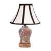 Devansh Multi Cotton Shade Lamp With Wood & Mosaic Glass Base For Decoration/Office/Home/Gifting/Study For Decoration/Office/Home/Gifting/Study