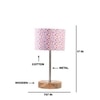 Devansh Multicolor Cotton Table Lamp With  Natural  Wood Base  & Steel Pipe (7X17 Inches)-16