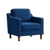 Menta Boucle Fabric Lounge Chair in Blue Colour
