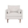 Arihana Fabric Arm Chair in Off-White Color