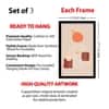 The Castle Decor Boho Abstract Botanical Wall Art Set of 3 Design 6 11x17 Inch