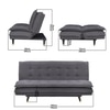 Hudson 3 Seater Sofa Cum Bed In Grey Colour