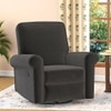 Diaz Rocker Swivel Recliner in Pebble Grey Colour