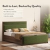 Rio Engineered Wood King Size Bed With Hydraulic Storage (Moss Green Colour)