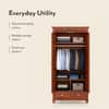 Fidora Solid Wood 2 Door Wardrobe in Honey Finish