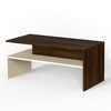 BLUEWUD Taurley Engineered Wood Coffee Center Sofa Tea/Teapoy Console Table for Sofa Set Living Room Home Hall (Brown Maple & Beige)