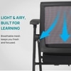 Kepler Brooks Avanta Visitor Chair With Wheels in Black Colour