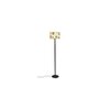 Korbin Multicolour Fabric Shade Floor Lamp with Black Iron Base
