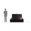 Ischia Solid Wood Queen  Size Bed With Drawer Storage (Melamine Finish)