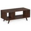 Taury Small Engineered Wood Coffee Center Sofa Tea/Teapoy Console Table (Brown Maple)