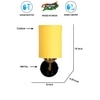 Devansh Metal Electric Wall Light in Black Colour with Yellow Shade Count of 1 Light