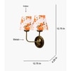 Devansh Metal Electric Wall Light in Gold Colour with Multi Shade Count of 2 Lights
