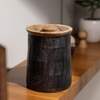 Ireka Homes Prakriti Acacia Wood Canister with Airtight Lid – Food Storage (5.5 x 5.5 x 7 in)