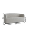 Stylishsimplicity Wood 2 Seater With Upholstery Non Storage Sofa In White Colour