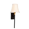 Devansh Metal Electric Wall Light in Black Colour with Off-white Shade Count of 1 Light