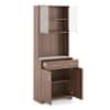 Hubert 4 Door Tall Display Cabinet in Classic Walnut Finish