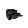 Magna Leatherette Three Seater Manual Recliner in Black Colour