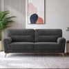 Osbert Velvet 3 Seater sofa in Dark Grey Color