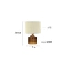 Malia White Jute table lamp with Natural Wood Base