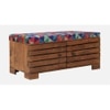 Liliana Shoe Rack With Seating In Honey Oak Finish