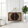 Anaya Solid Mango Wood 2 Door Cabinet With Door In Provincial Teak Finish