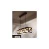 Symmetric Centrum Brown Solid Wood Cluster Hanging Light
