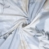 White And Blue Floral Cotton 400 Tc  Flat  Super King Size Bedsheet With 2 Pillow Covers