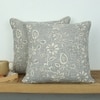 Botanical Garden Set Of 2 Cushion Cover With Grey Colour