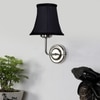 Devansh Steel  Wall Mounted Lamp With Cotton Off Black Shade