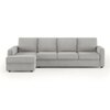 Apollo Compact Fabric Sectional Compact Sofa (Colour : Vapour Grey, Cushion : Soft, Back Type : Regular, Seating Capacity : Left Aligned 3 Seater + Left Aligned Chaise)