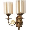 Eliante Modern Wall Lights Mild Steel & Glass Material Antique Gold & Champaign Finish