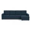 Apollo Sofa (Colour : Indigo Blue, Cushion : Soft, Back Type : High Back, Seating Capacity : Right Aligned 3 Seater + Right Aligned Chaise + Ottoman)